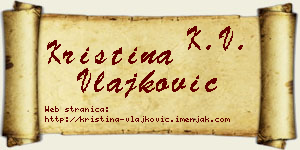 Kristina Vlajković vizit kartica